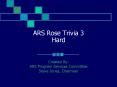 ARS Rose Trivia 3 Hard PowerPoint PPT Presentation