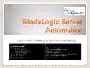 BladeLogic Server Automation Training - BMC