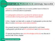 CHAPTER 10: Protocols to do seemingly impossible