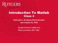 Introduction To Matlab Class 4 PowerPoint PPT Presentation