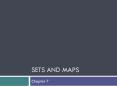 Sets and Maps PowerPoint PPT Presentation