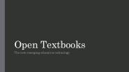 Open Textbooks