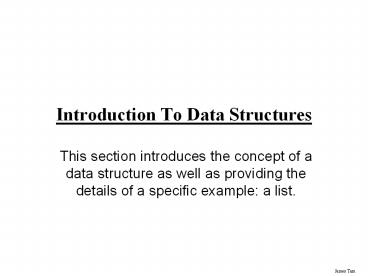 PPT – Introduction To Data Structures PowerPoint presentation | free to ...