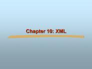 Chapter 10: XML