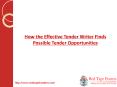 How the Effective Tender Writer Finds Possible Tender Opportunities PowerPoint PPT Presentation