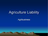 Agriculture Liability