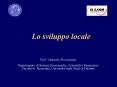 Lo sviluppo locale PowerPoint PPT Presentation