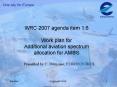 Work plan for additional aviation spectrum for AM(R)S PowerPoint PPT Presentation