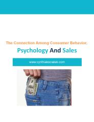 The Connection Among Consumer Behavior, Psychology And Sales