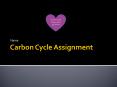Carbon Cycle Assignment PowerPoint PPT Presentation