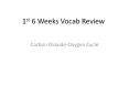 1st 6 Weeks Vocab Review PowerPoint PPT Presentation