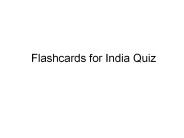 Flashcards for India Quiz