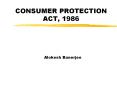 CONSUMER%20PROTECTION%20ACT,%201986 PowerPoint PPT Presentation