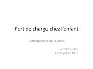 Port de charge chez l
