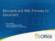 Microsoft and XML Formats for Document