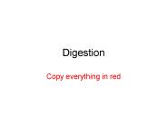 Digestion
