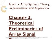 Acoustic Array Systems: Theory, Implementation and Application
