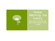 Global Warming: the history