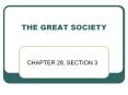 THE GREAT SOCIETY PowerPoint PPT Presentation