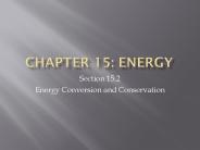 Chapter 15: Energy
