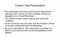 Ovation Test Presentation PowerPoint PPT Presentation