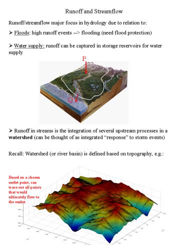 Runoff/streamflow major focus in hydrology due to relation to: