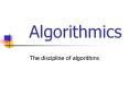 Algorithmics PowerPoint PPT Presentation