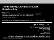 Food Security, Globalization, and Sustainability