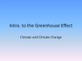 Intro. to the Greenhouse Effect PowerPoint PPT Presentation