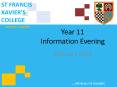 Year 11 Information Evening PowerPoint PPT Presentation