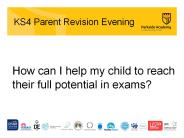 KS4 Parent Revision Evening