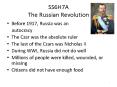 SS6H7A The Russian Revolution PowerPoint PPT Presentation