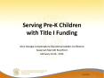 Serving Pre-K Children with Title I Funding PowerPoint PPT Presentation