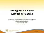Serving Pre-K Children with Title I Funding