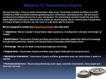 Transmission Rebuilding Columbus GA (1)