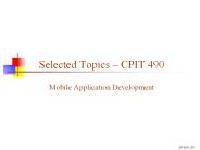 Selected Topics 