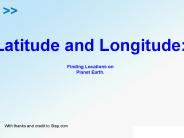 Latitude and Longitude: