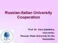 Russian-Italian University Cooperation PowerPoint PPT Presentation
