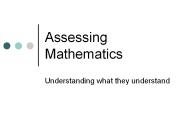 Assessing Mathematics