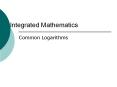 Integrated Mathematics PowerPoint PPT Presentation