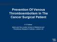 Prevention Of Venous Thromboembolism In The Cancer Surgical Patient PowerPoint PPT Presentation