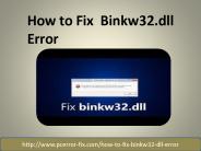 How to Fix  Binkw32.dll Error