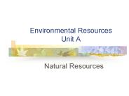 Environmental Resources Unit A