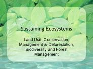 Sustaining Ecosystems