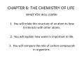 CHAPTER 6: THE CHEMISTRY OF LIFE PowerPoint PPT Presentation