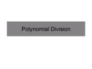 Polynomial Division