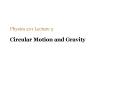 Circular Motion and Gravity PowerPoint PPT Presentation