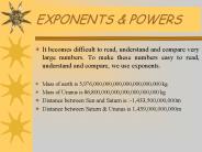EXPONENTS