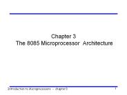 Chapter 3 The 8085 Microprocessor Architecture