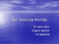 Our Favourite Animals PowerPoint PPT Presentation